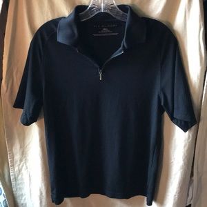 VIA EUROPA Quarter Zip Polo Shirt